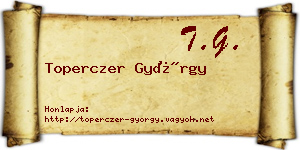 Toperczer György névjegykártya