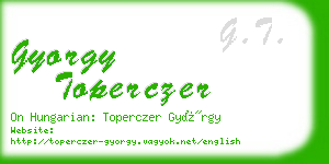 gyorgy toperczer business card